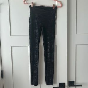 Spanx camo faux leather leggings